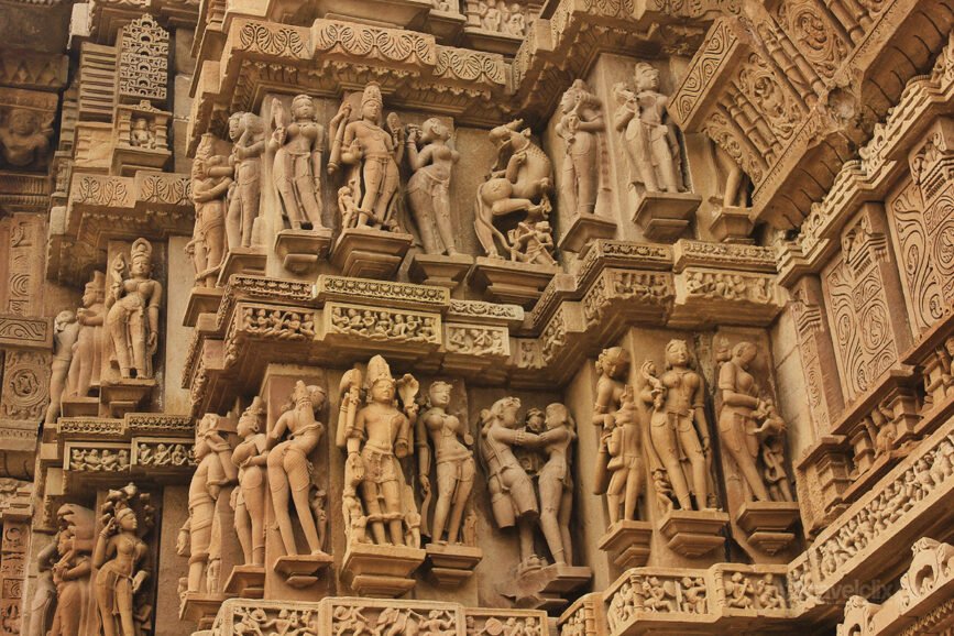 Amazing sculptures on temple Wall