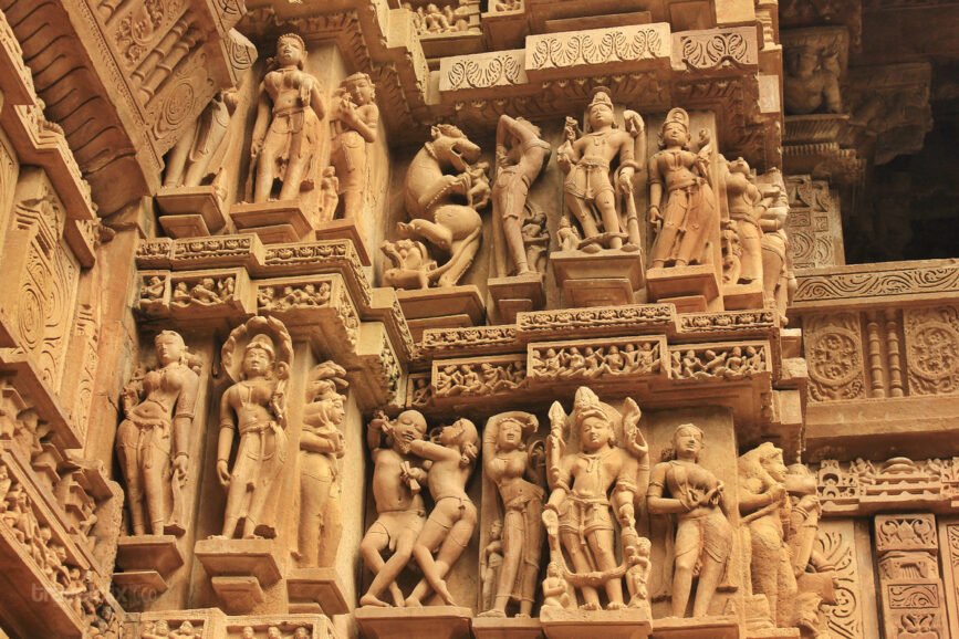 Amazing sculptures on temple Wall